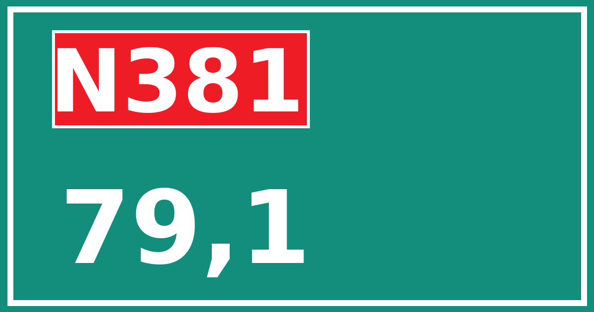 Hectometerbord N381 79,1