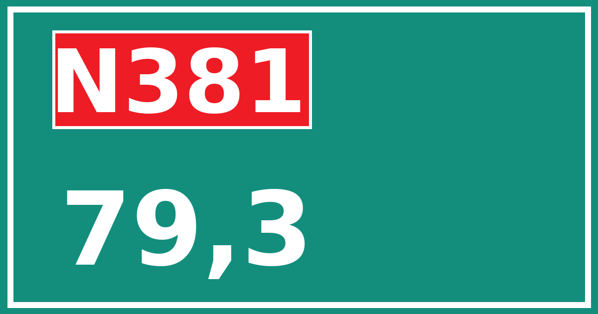 Hectometerbord N381 79,3
