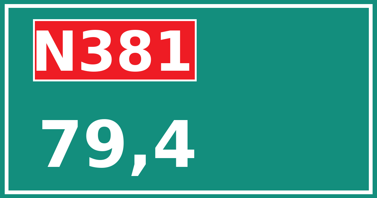 Hectometerbord N381 79,4