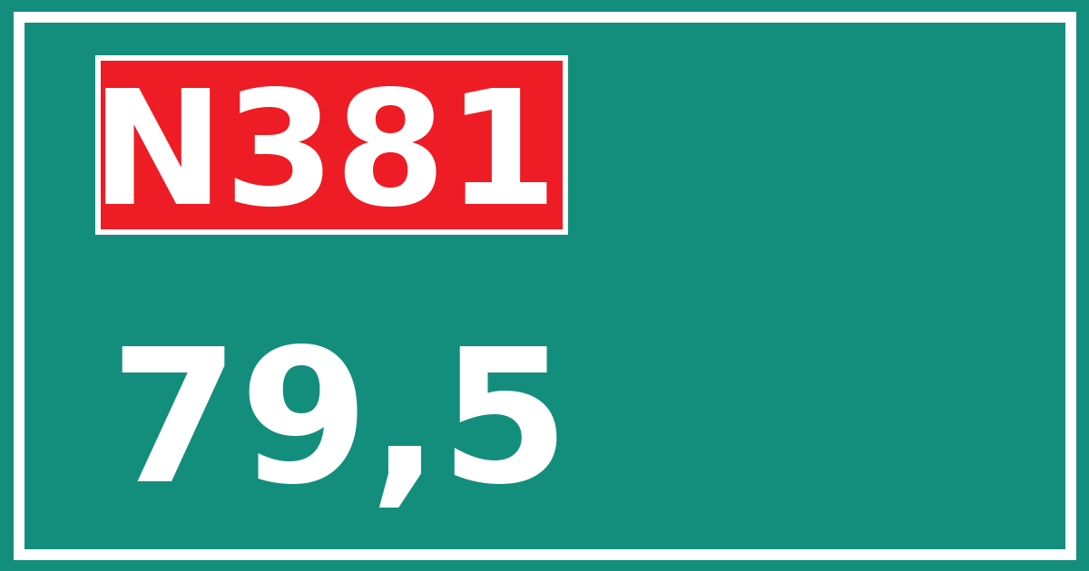 Hectometerbord N381 79,5