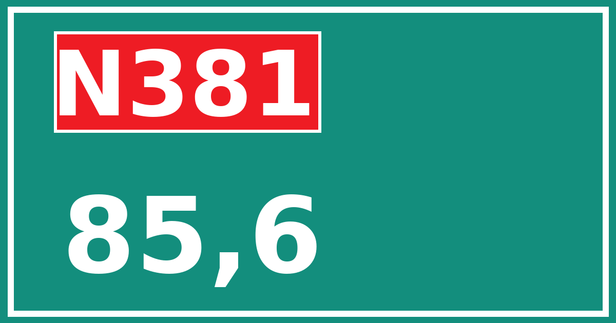 Hectometerbord N381 85,6