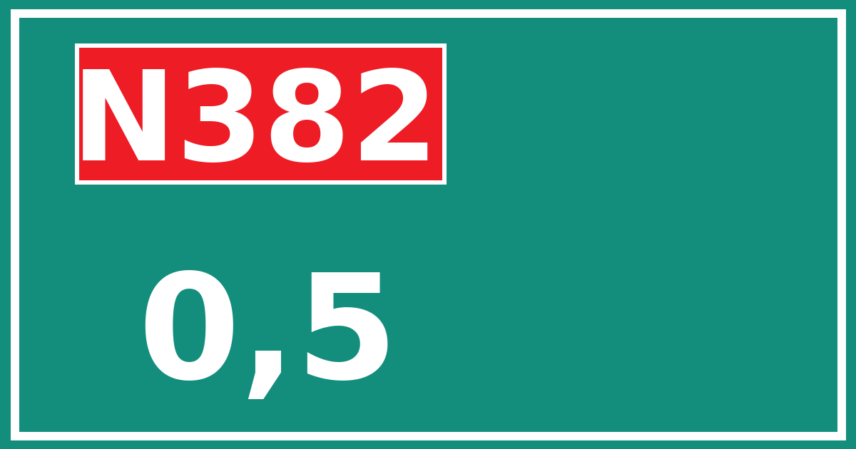 Hectometerbord N382 0,5