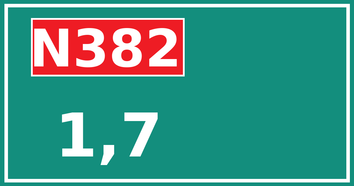 Hectometerbord N382 1,7