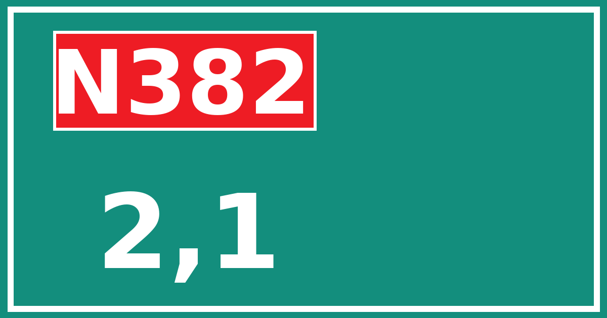 Hectometerbord N382 2,1