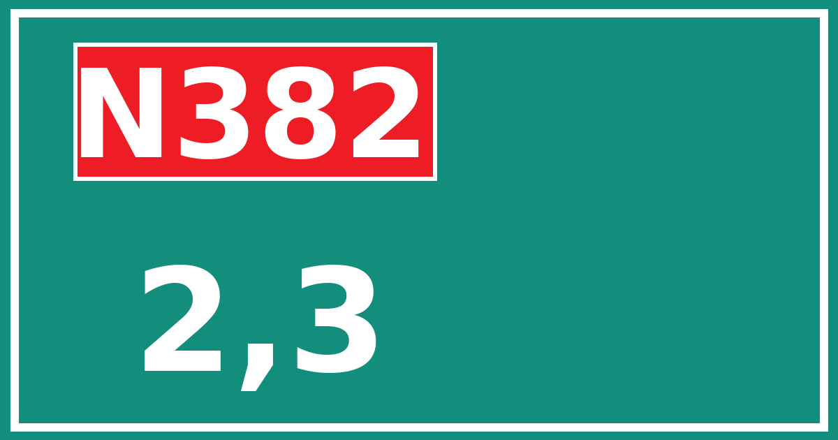 Hectometerbord N382 2,3