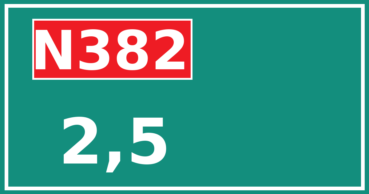 Hectometerbord N382 2,5
