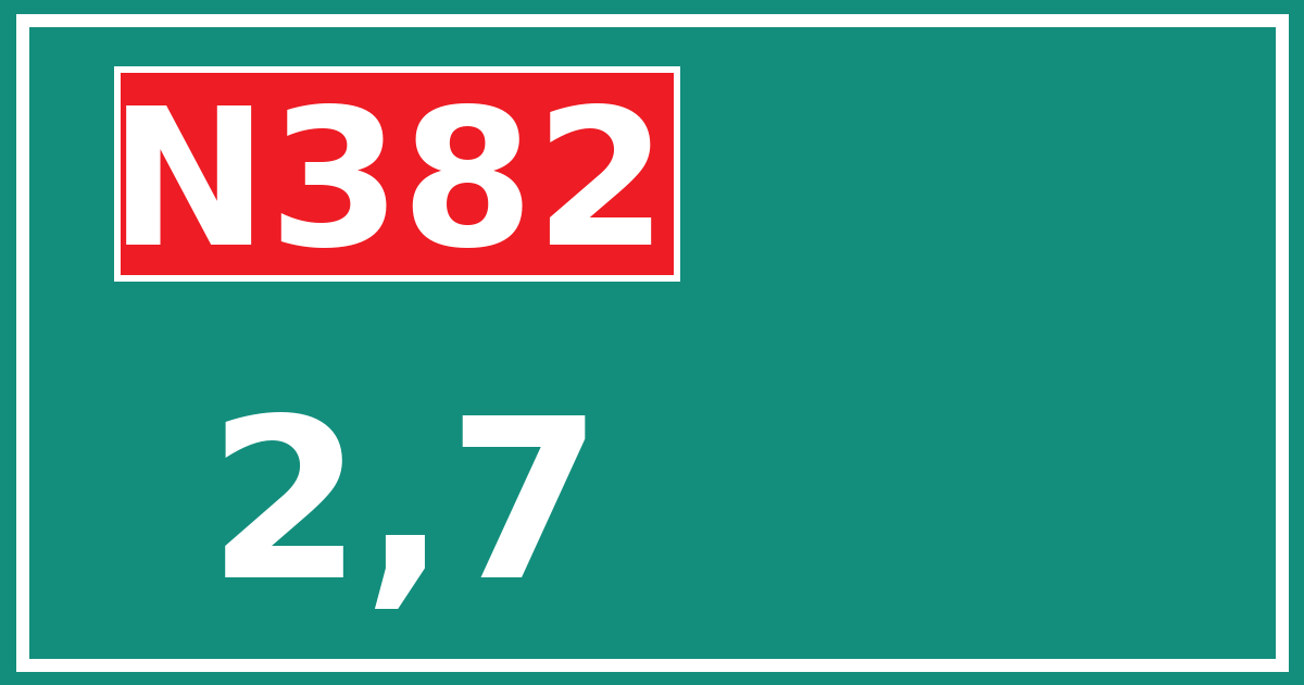 Hectometerbord N382 2,7