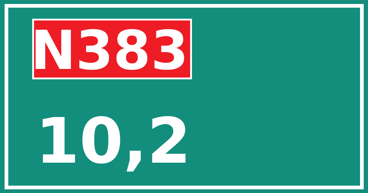 Hectometerbord N383 10,2