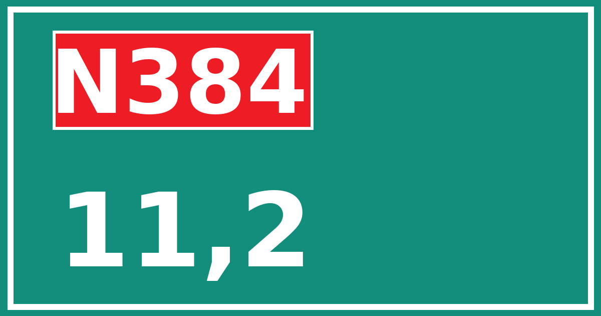 Hectometerbord N384 11,2