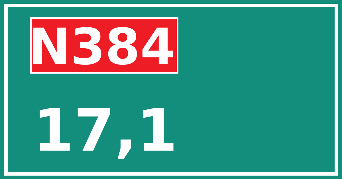 Hectometerbord N384 17,1