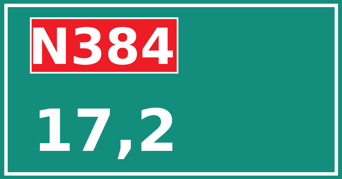 Hectometerbord N384 17,2