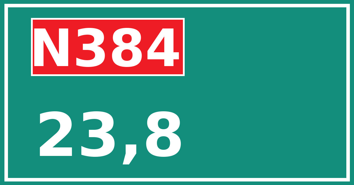 Hectometerbord N384 23,8