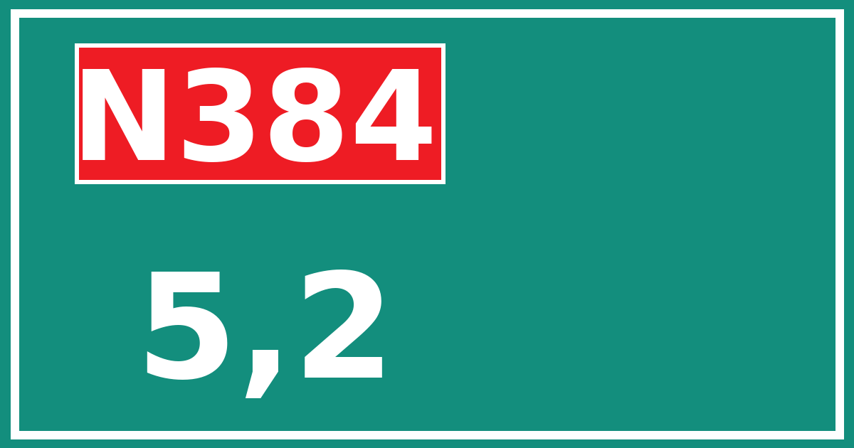 Hectometerbord N384 5,2