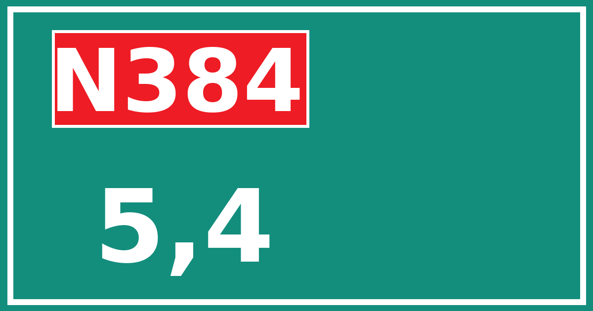 Hectometerbord N384 5,4