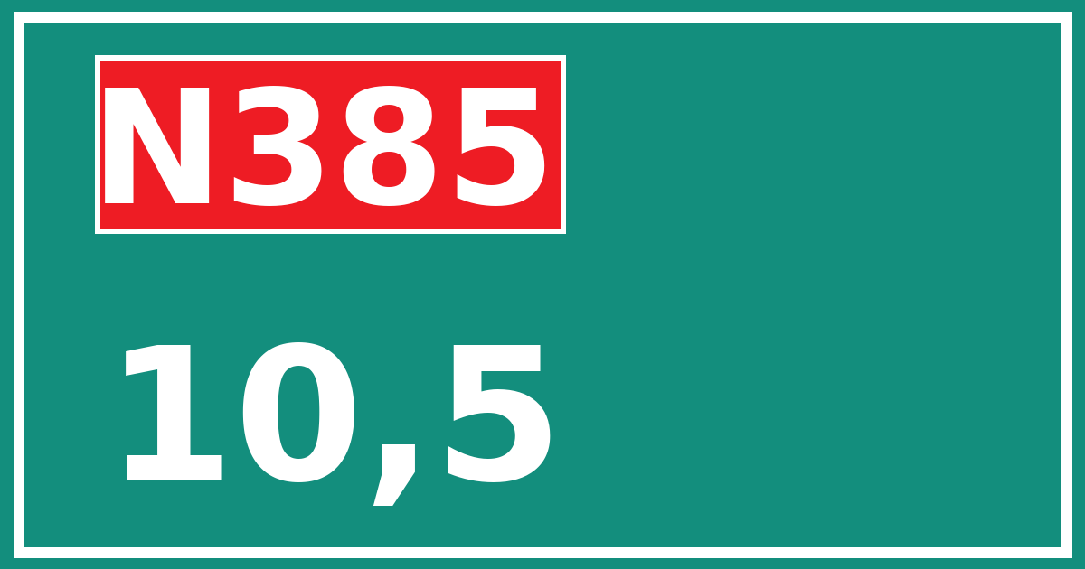 Hectometerbord N385 10,5