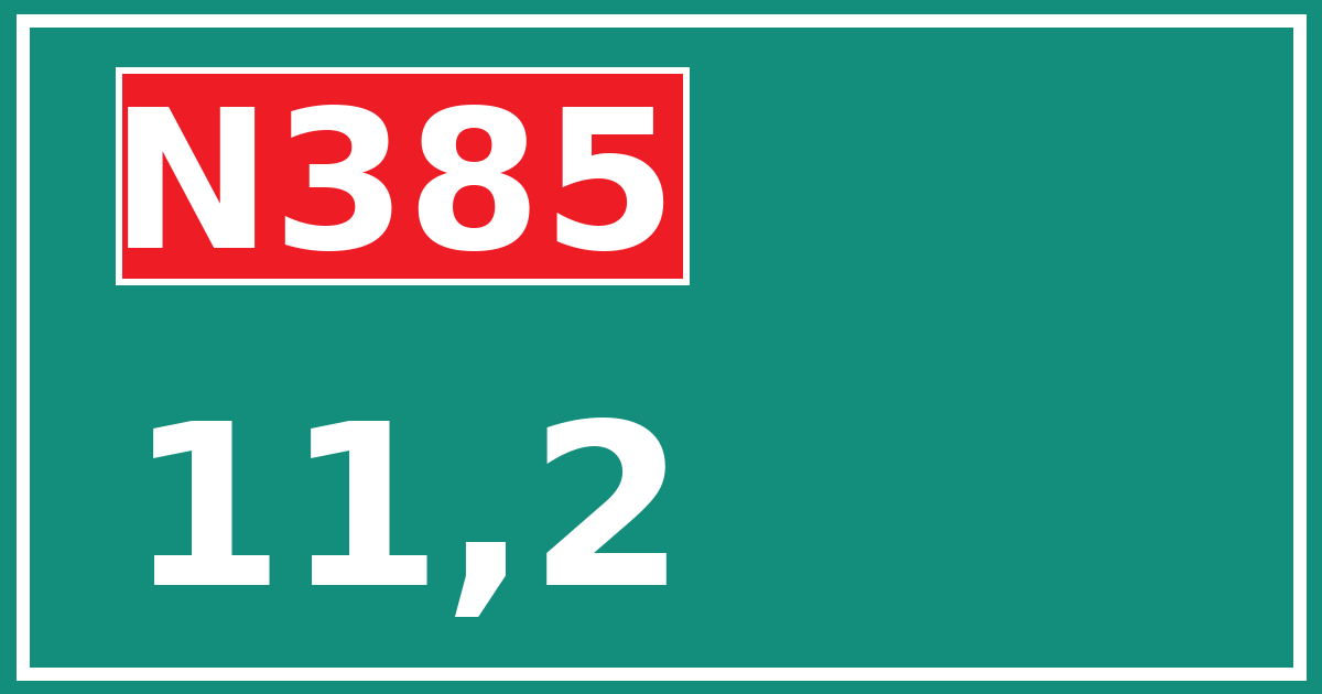 Hectometerbord N385 11,2