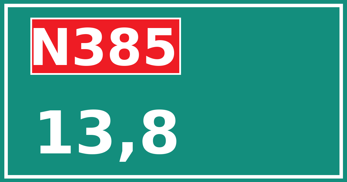 Hectometerbord N385 13,8