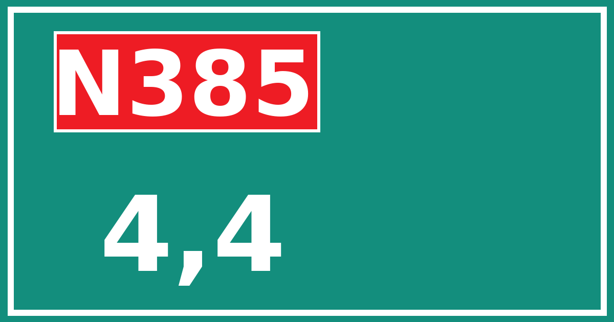 Hectometerbord N385 4,4