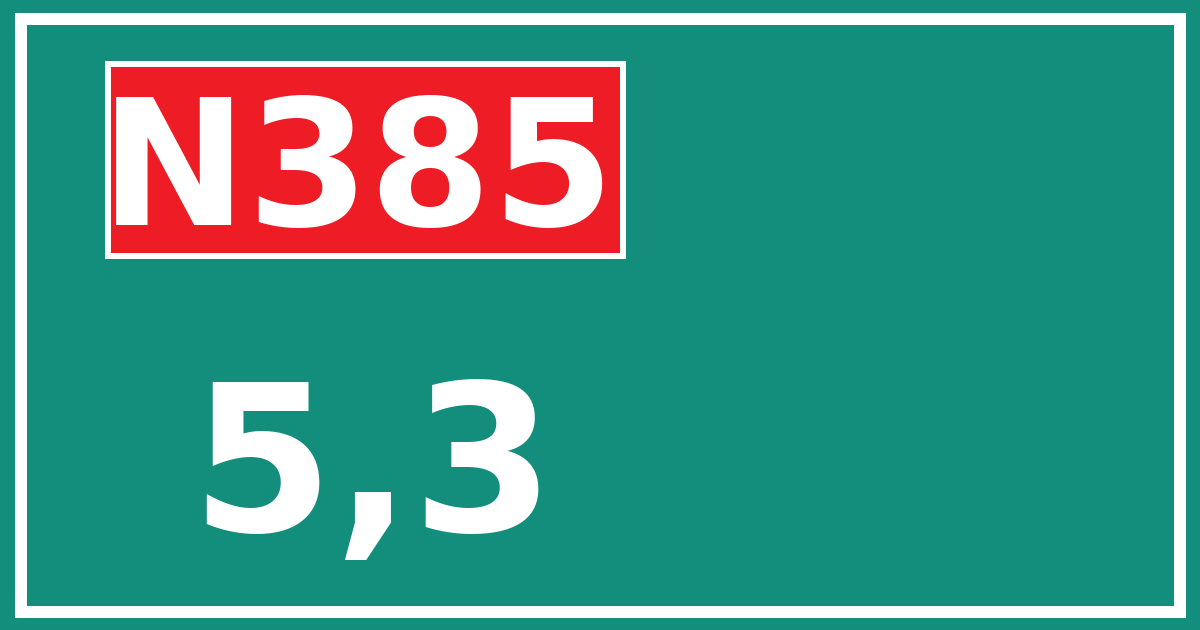 Hectometerbord N385 5,3
