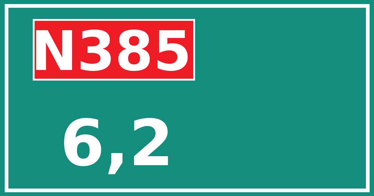 Hectometerbord N385 6,2