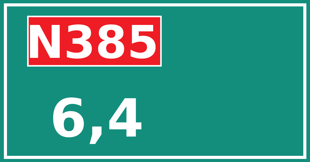 Hectometerbord N385 6,4
