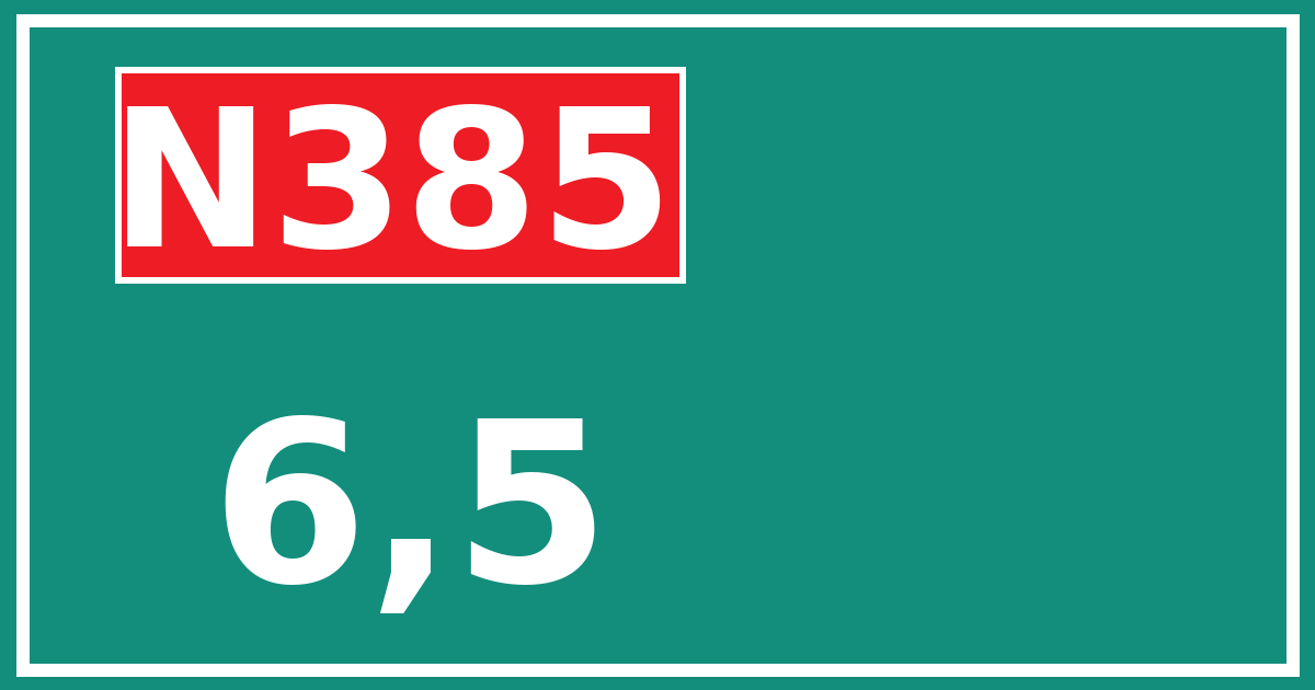 Hectometerbord N385 6,5