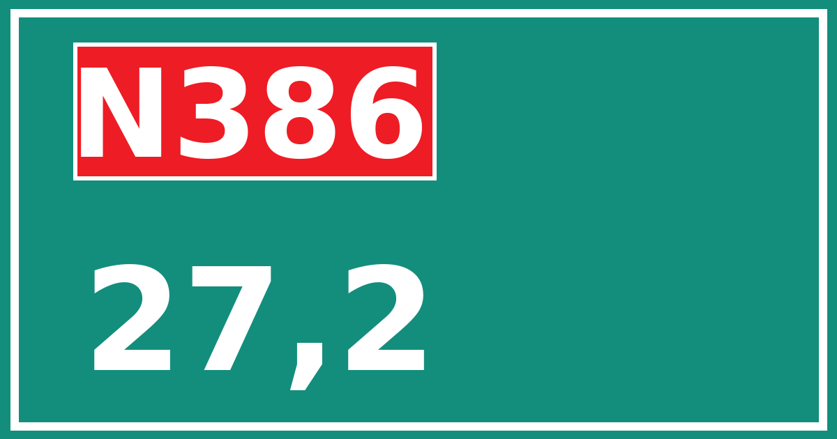 Hectometerbord N386 27,2