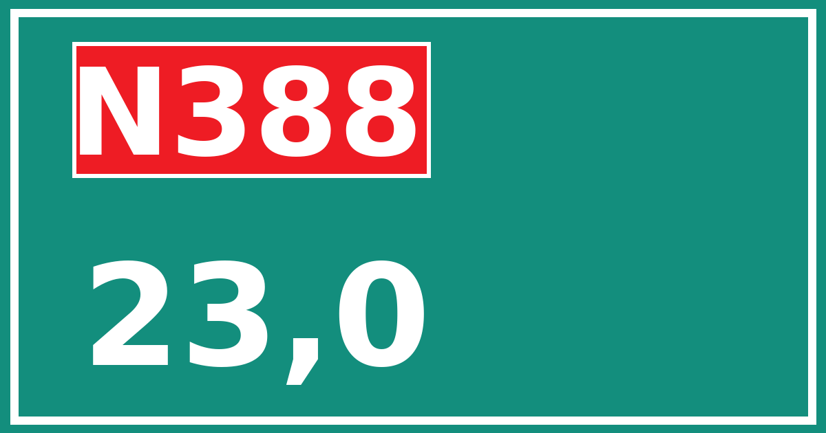 Hectometerbord N388 23,0