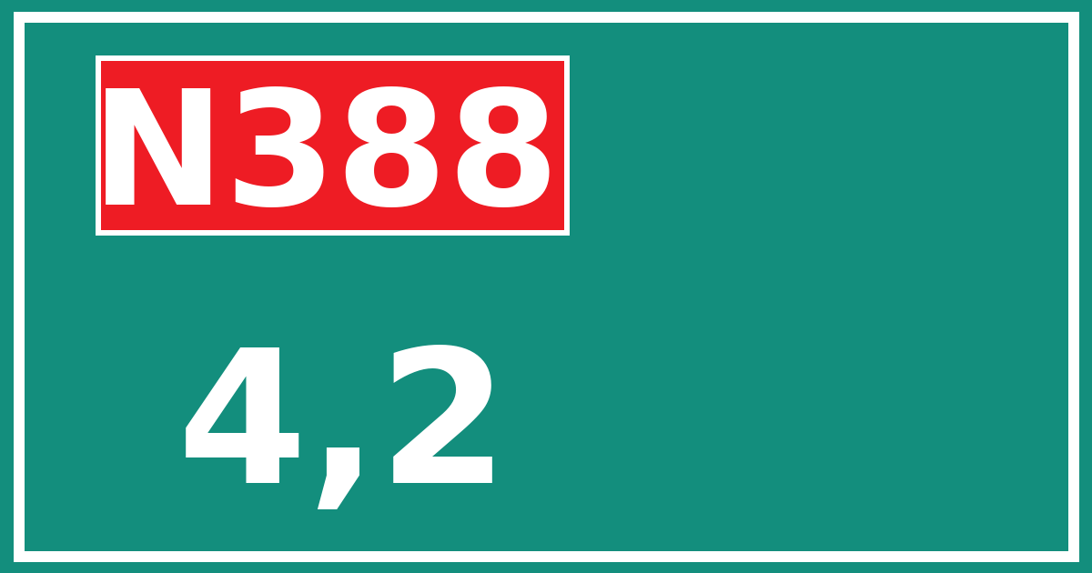 Hectometerbord N388 4,2
