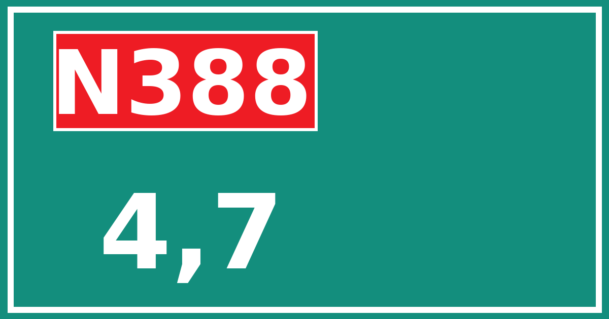 Hectometerbord N388 4,7