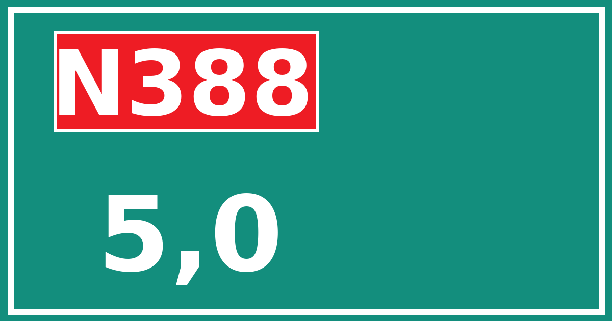 Hectometerbord N388 5,0
