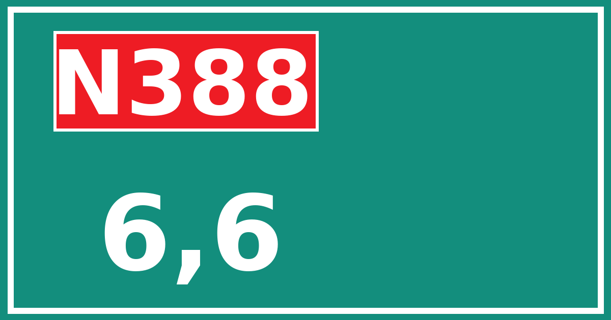 Hectometerbord N388 6,6