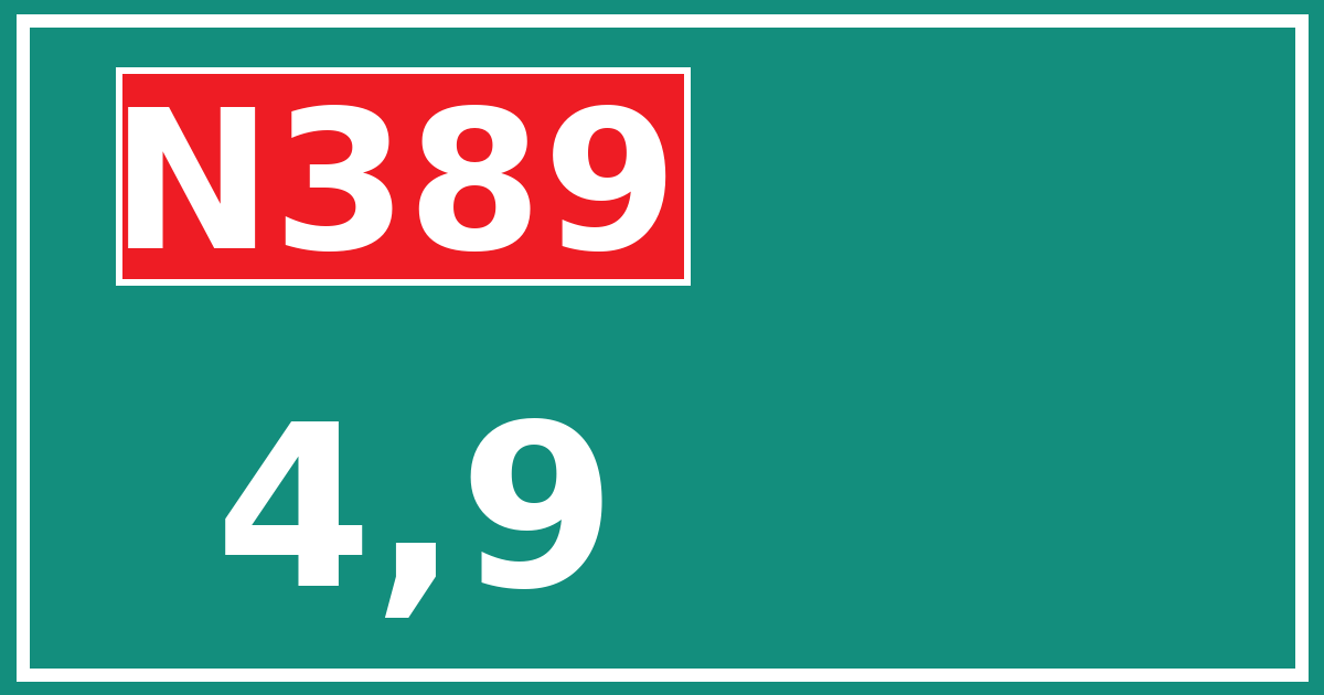 Hectometerbord N389 4,9