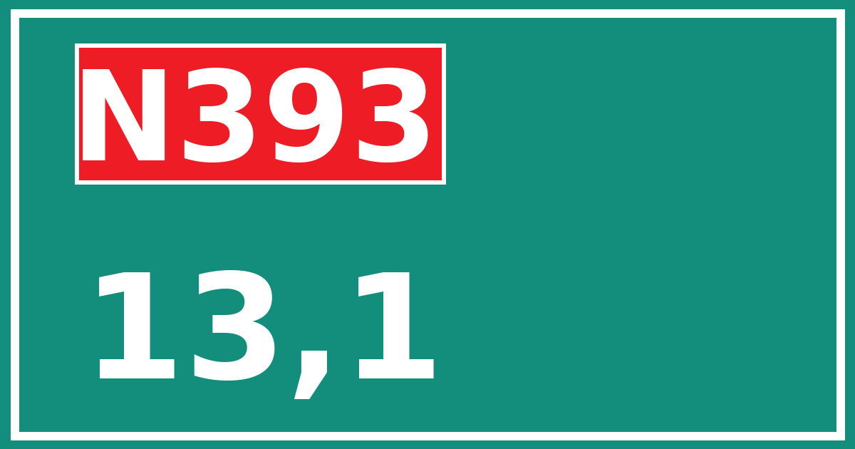 Hectometerbord N393 13,1