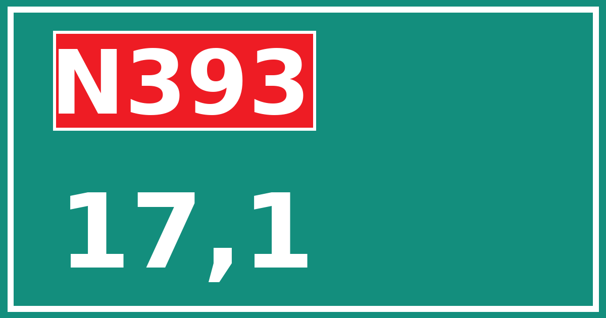 Hectometerbord N393 17,1