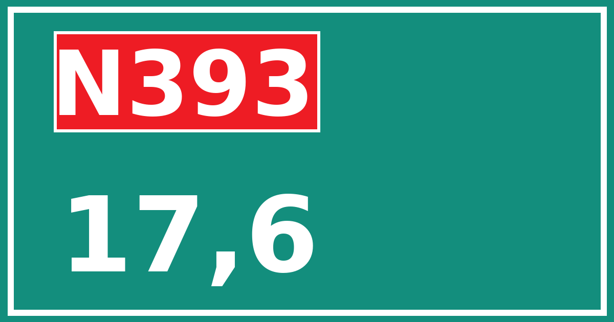 Hectometerbord N393 17,6