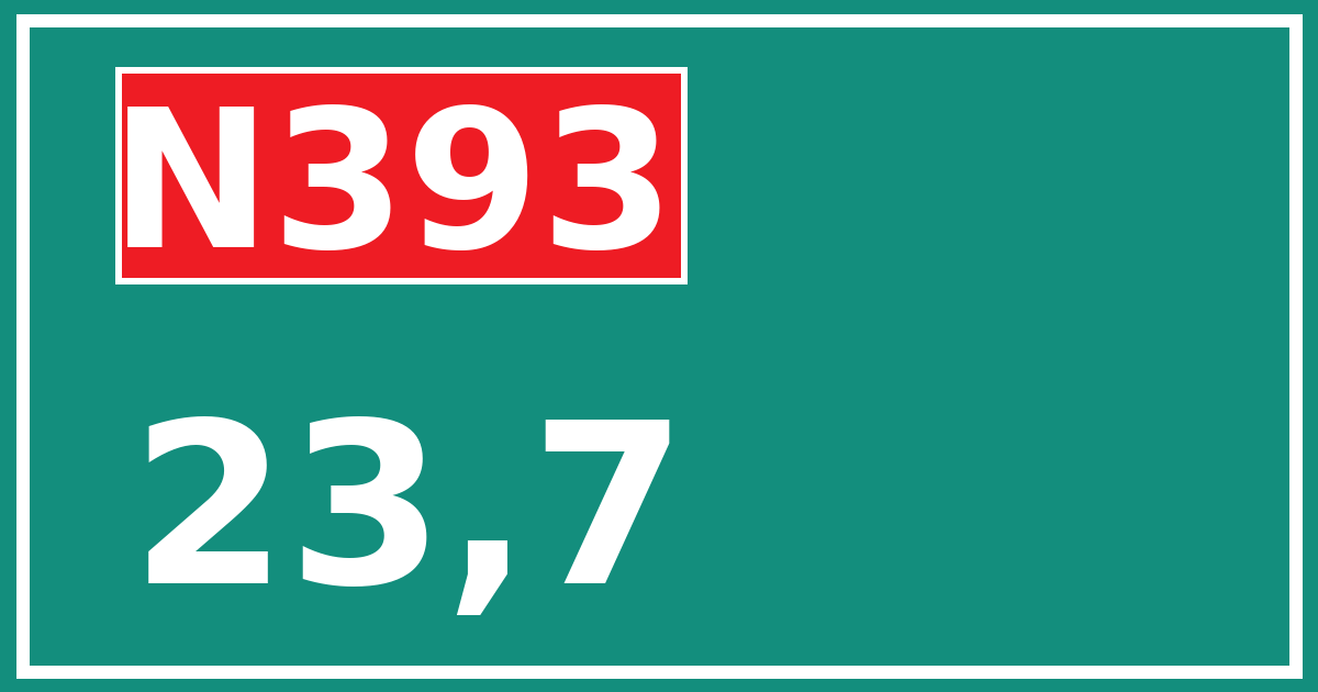 Hectometerbord N393 23,7
