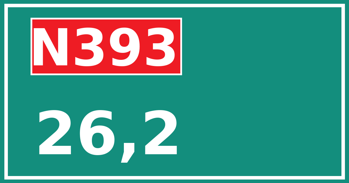 Hectometerbord N393 26,2