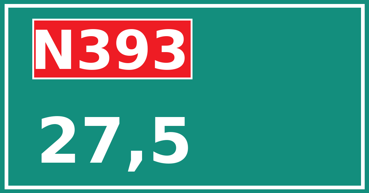 Hectometerbord N393 27,5