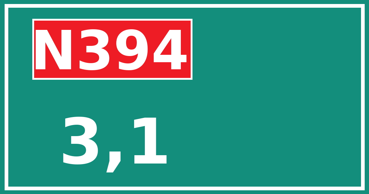 Hectometerbord N394 3,1