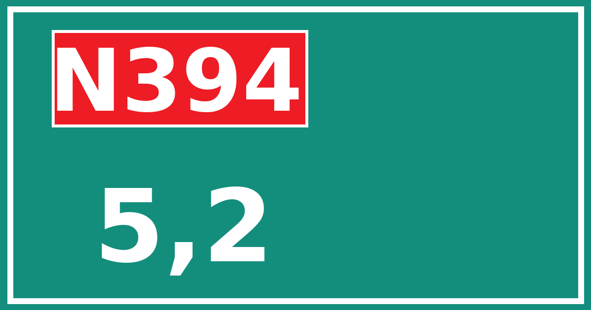 Hectometerbord N394 5,2
