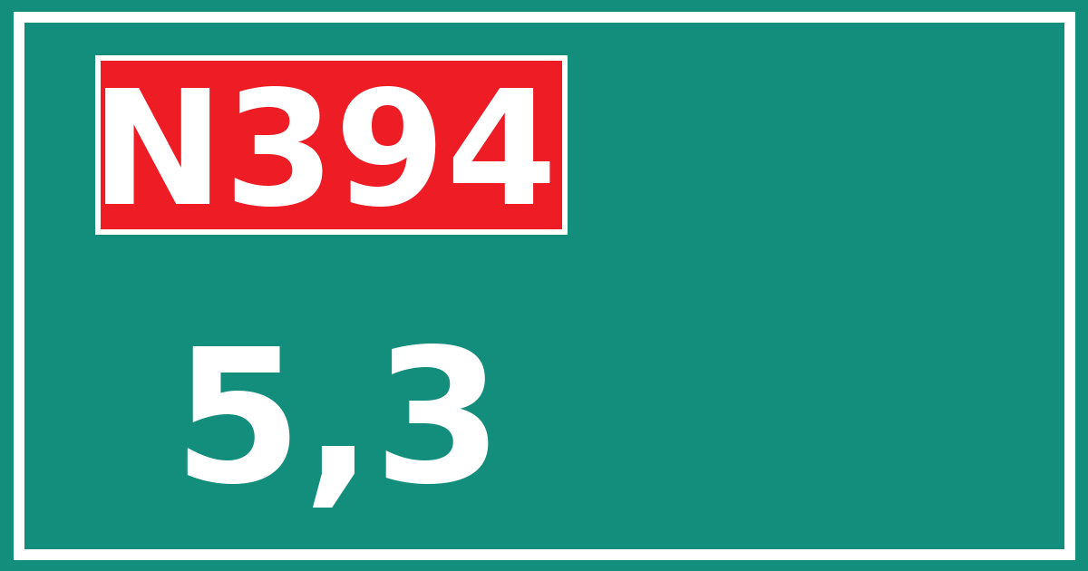 Hectometerbord N394 5,3