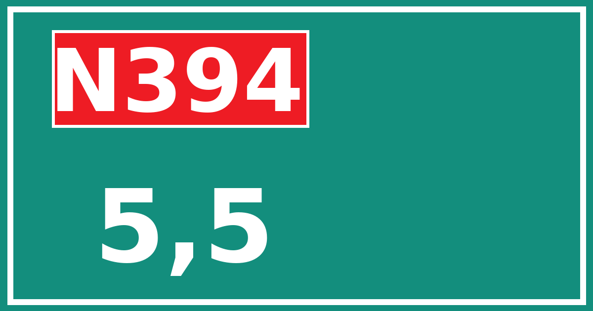 Hectometerbord N394 5,5