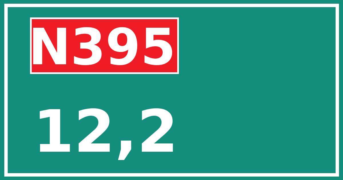 Hectometerbord N395 12,2