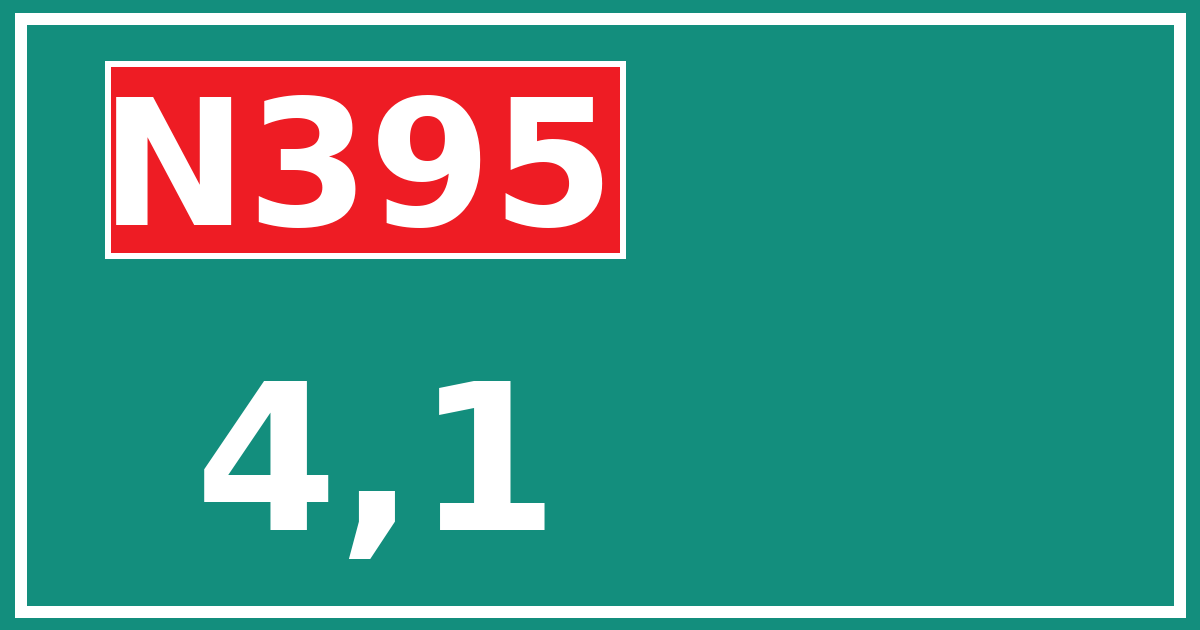 Hectometerbord N395 4,1