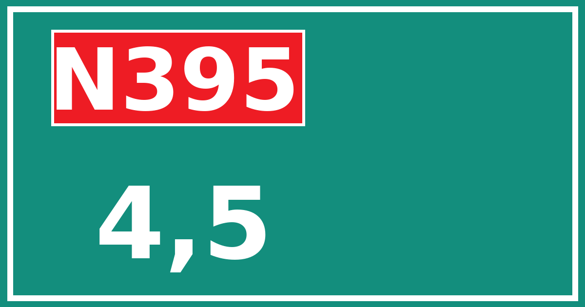 Hectometerbord N395 4,5
