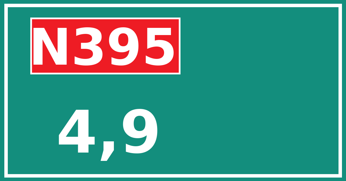 Hectometerbord N395 4,9