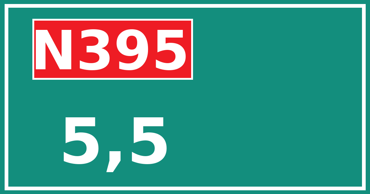 Hectometerbord N395 5,5