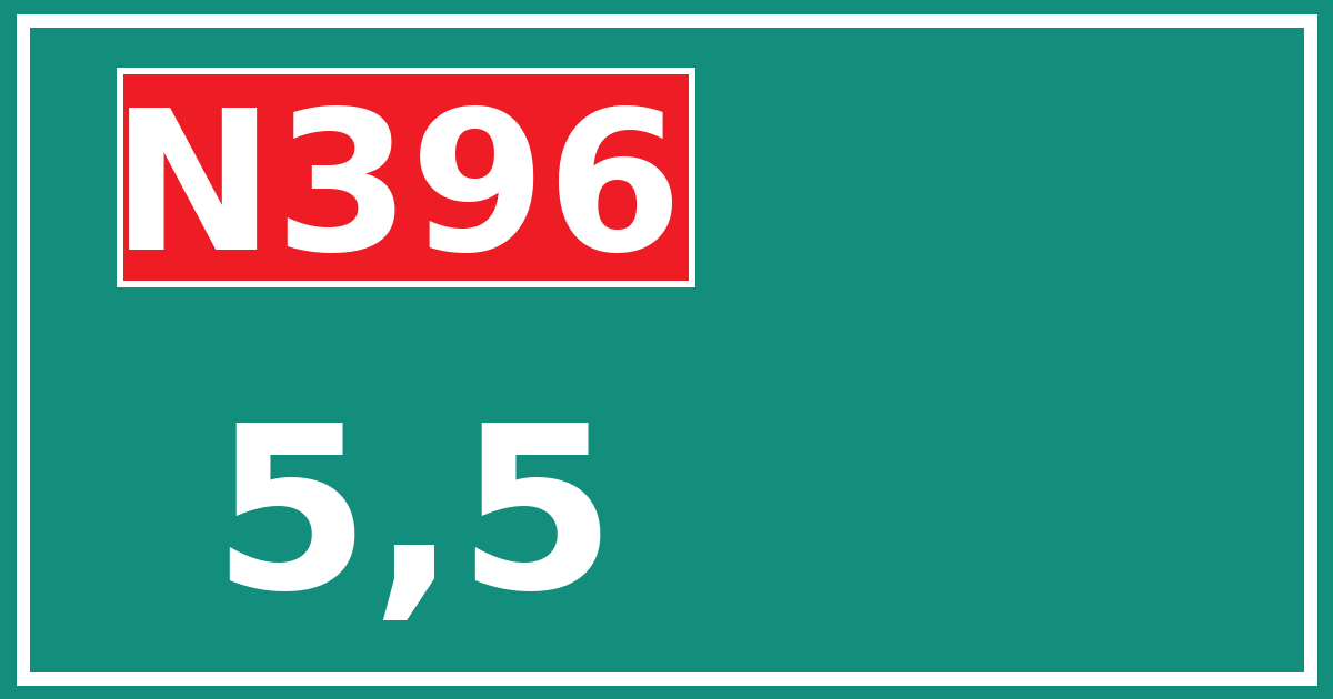 Hectometerbord N396 5,5