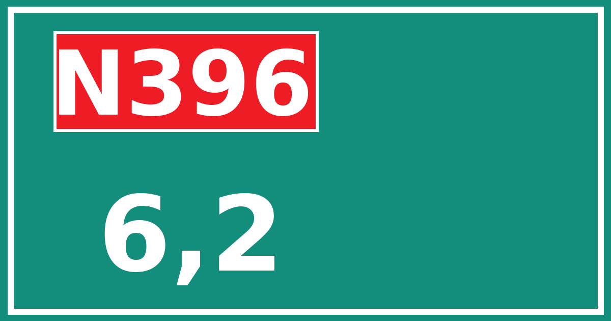 Hectometerbord N396 6,2